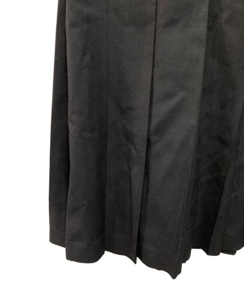 BLACK COMME des GARCONS（ブラックコムデギャルソン）BLACK COMME des GARCONS (ブラックコムデギャルソン) ベルトプリーツスカート ドメス モード 日本製 ブラック サイズ:Mの古着・服飾アイテム