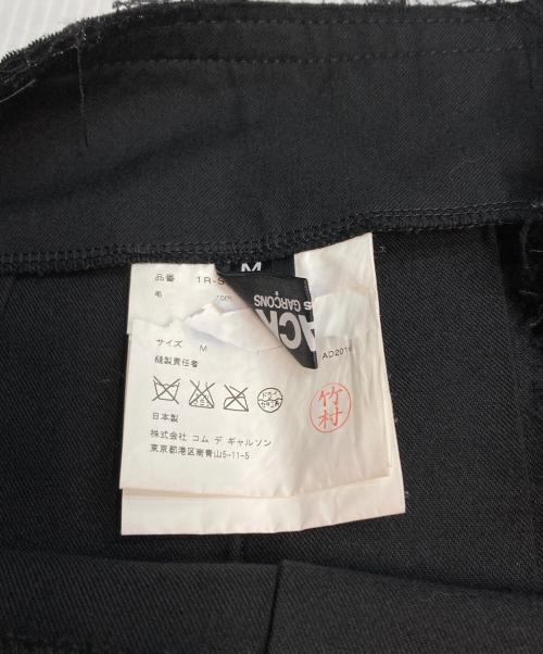 BLACK COMME des GARCONS（ブラックコムデギャルソン）BLACK COMME des GARCONS (ブラックコムデギャルソン) ベルトプリーツスカート ドメス モード 日本製 ブラック サイズ:Mの古着・服飾アイテム