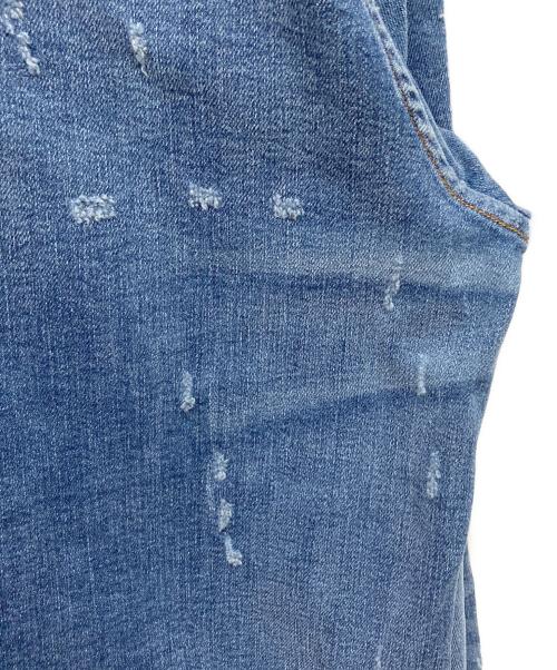 AMIRI（アミリ）AMIRI (アミリ) クラッシュ加工デニムシャツ インディゴ サイズ:Lの古着・服飾アイテム
