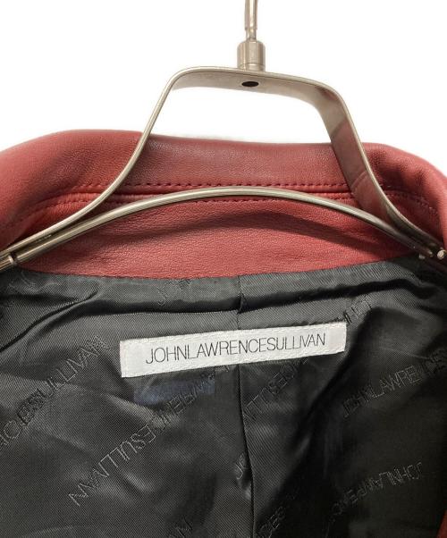 JOHN LAWRENCE SULLIVAN（ジョン ローレンス サリバン）JOHN LAWRENCE SULLIVAN (ジョン ローレンス サリバン) レザーフリンジシングルライダースジャケット レッド サイズ:SIZE 38の古着・服飾アイテム