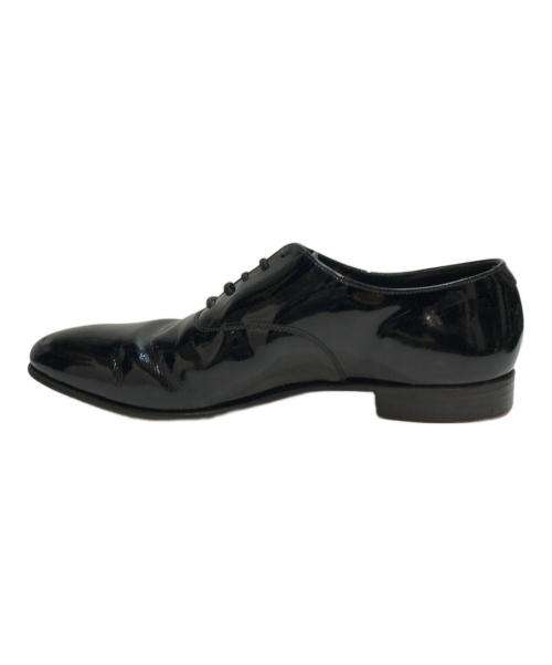 Crockett & Jones（クロケット＆ジョーンズ）Crockett & Jones (クロケット＆ジョーンズ) CHEAM/チーム プレーントゥ パテントレザー レースアップ ドレス シューズ ブラック サイズ:SIZE 8 1/2の古着・服飾アイテム