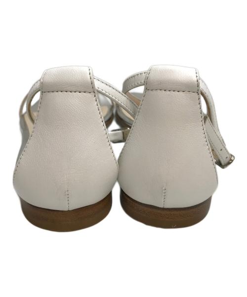 NEBULONIE（ネブローニ）NEBULONIE (ネブローニ) アンクルストラップ フラットサンダル シルバー サイズ:SIZE 36の古着・服飾アイテム