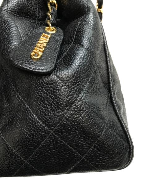 CHANEL（シャネル）CHANEL (シャネル) キャビアスキン マトラッセ チェーンショルダーバッグ ブラックの古着・服飾アイテム