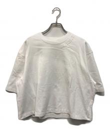MARNI（マルニ）の古着「COMPACT JERSEY / 3Dロゴ入りクロップドロゴTシャツ イタリア製」｜ホワイト