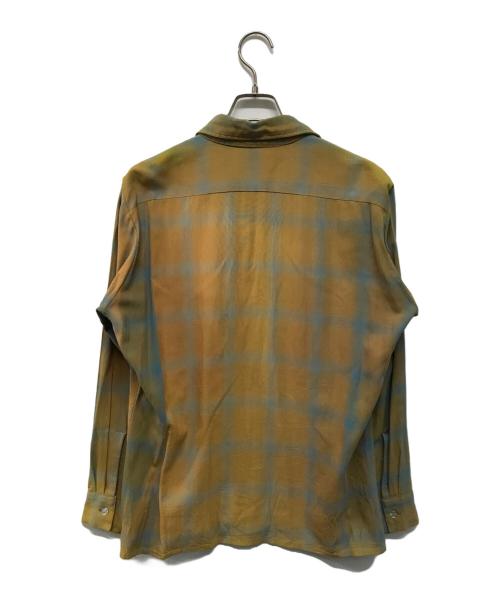 ARROW（アロー）ARROW (アロー) オンブレチェックシャツ アメカジ 50ｓ-60ｓ イエロー×ブルー サイズ:Mの古着・服飾アイテム