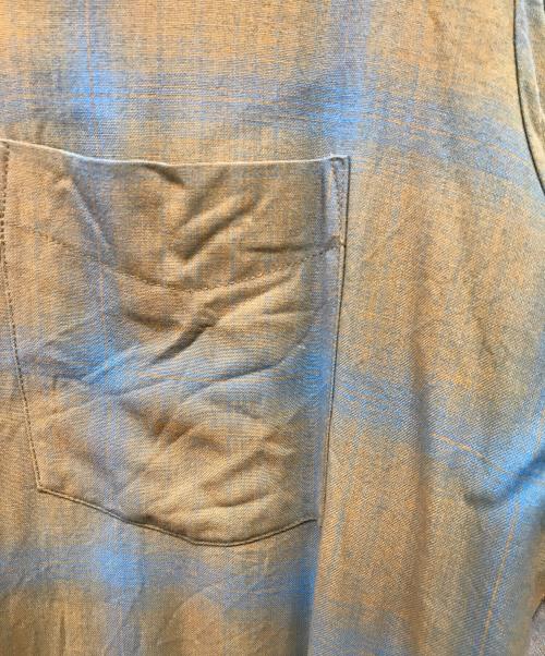 ARROW（アロー）ARROW (アロー) オンブレチェックシャツ アメカジ 50ｓ-60ｓ イエロー×ブルー サイズ:Mの古着・服飾アイテム