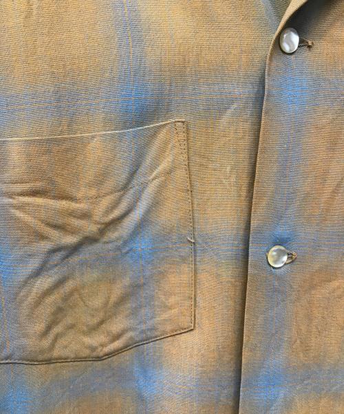 ARROW（アロー）ARROW (アロー) オンブレチェックシャツ アメカジ 50ｓ-60ｓ イエロー×ブルー サイズ:Mの古着・服飾アイテム