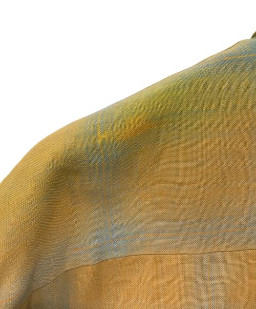 ARROW（アロー）ARROW (アロー) オンブレチェックシャツ アメカジ 50ｓ-60ｓ イエロー×ブルー サイズ:Mの古着・服飾アイテム