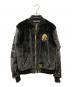 A BATHING APE BLACK（ア ベイシング エイプ）の古着「18SS FAUX FUR Shark MA-1 フェイクファー シャーク フライトジャケット」｜ブラック