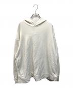 MM6 Maison Margielaエムエムシックスメゾンマルジェラ）の古着「Oversized Back Print Hoodie（オーバーサイズ バック プリント フーディ）」｜ホワイト