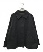 MARGARET HOWELLマーガレットハウエル）の古着「COTTON WOOL TWILL（コットン・ウール・ツイル）ショートコート」｜ブラック