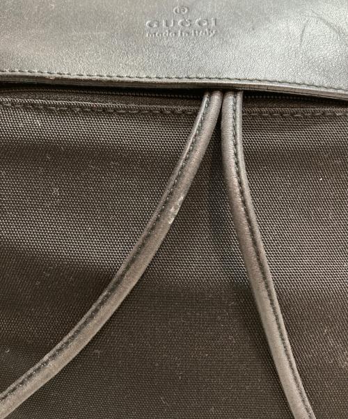 GUCCI（グッチ）GUCCI (グッチ) テクノキャンバス バックパック モード イタリア製 ブラックの古着・服飾アイテム