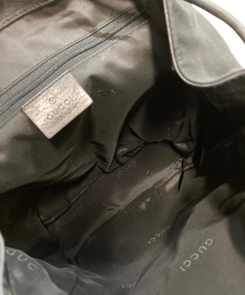 GUCCI（グッチ）GUCCI (グッチ) テクノキャンバス バックパック モード イタリア製 ブラックの古着・服飾アイテム