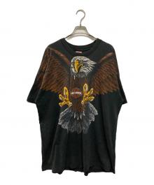 HARLEY-DAVIDSON（ハーレーダビッドソン）の古着「イーグルプリントTシャツ USA製 90s ヴィンテージ」｜ブラック