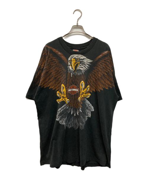 HARLEY-DAVIDSON（ハーレーダビッドソン）HARLEY-DAVIDSON (ハーレーダビッドソン) イーグルプリントTシャツ USA製 90s ヴィンテージ ブラック サイズ:XXXLの古着・服飾アイテム
