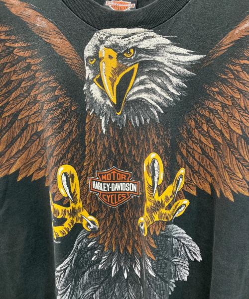 HARLEY-DAVIDSON（ハーレーダビッドソン）HARLEY-DAVIDSON (ハーレーダビッドソン) イーグルプリントTシャツ USA製 90s ヴィンテージ ブラック サイズ:XXXLの古着・服飾アイテム