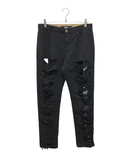 Hood By Air（フッドバイエアー）Hood By Air (フッドバイエアー) ダメージデニムパンツ ブラック サイズ:SIZE 32の古着・服飾アイテム