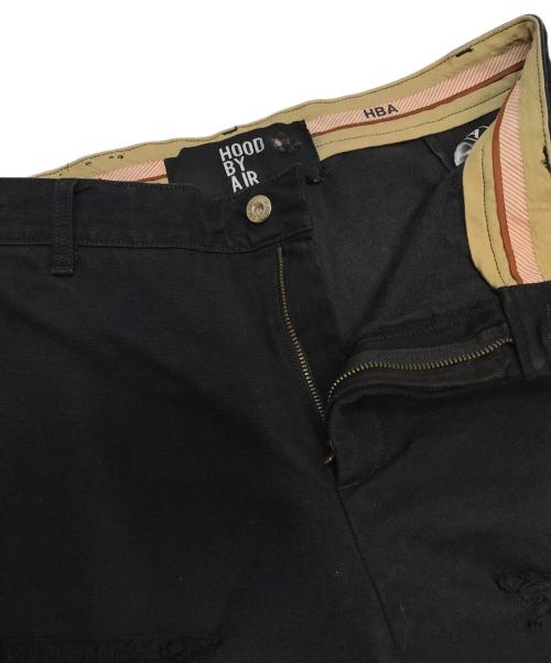 Hood By Air（フッドバイエアー）Hood By Air (フッドバイエアー) ダメージデニムパンツ ブラック サイズ:SIZE 32の古着・服飾アイテム