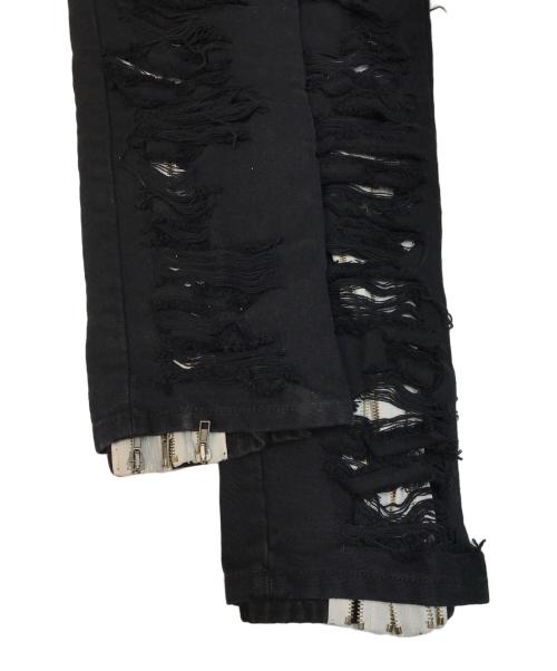 Hood By Air（フッドバイエアー）Hood By Air (フッドバイエアー) ダメージデニムパンツ ブラック サイズ:SIZE 32の古着・服飾アイテム
