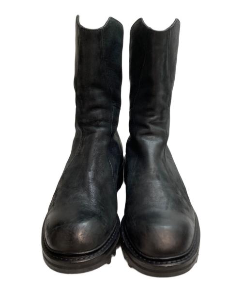 JULIUS（ユリウス）JULIUS (ユリウス) レザージップブーツ モード 日本製 ブラック サイズ:SIZE 7の古着・服飾アイテム