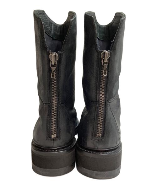 JULIUS（ユリウス）JULIUS (ユリウス) レザージップブーツ モード 日本製 ブラック サイズ:SIZE 7の古着・服飾アイテム