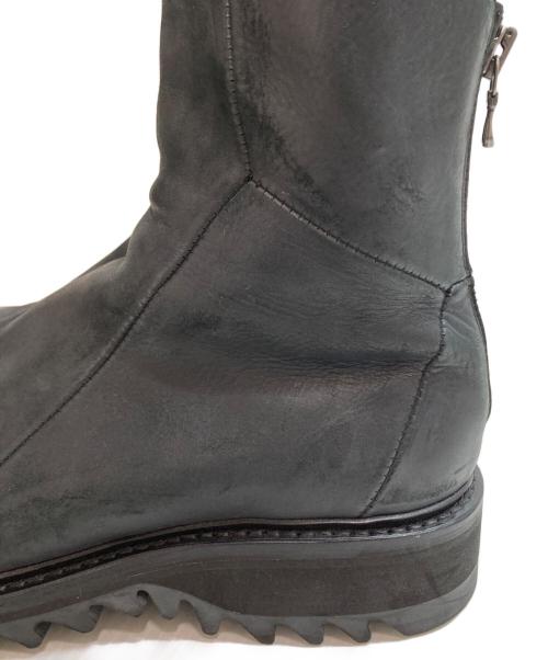 JULIUS（ユリウス）JULIUS (ユリウス) レザージップブーツ モード 日本製 ブラック サイズ:SIZE 7の古着・服飾アイテム