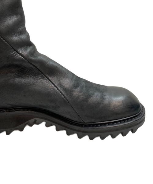 JULIUS（ユリウス）JULIUS (ユリウス) レザージップブーツ モード 日本製 ブラック サイズ:SIZE 7の古着・服飾アイテム
