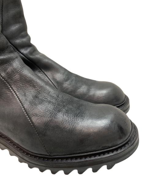 JULIUS（ユリウス）JULIUS (ユリウス) レザージップブーツ モード 日本製 ブラック サイズ:SIZE 7の古着・服飾アイテム