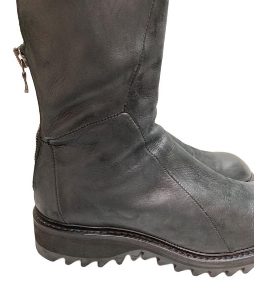 JULIUS（ユリウス）JULIUS (ユリウス) レザージップブーツ モード 日本製 ブラック サイズ:SIZE 7の古着・服飾アイテム