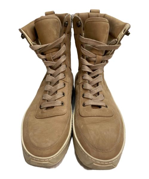 Fear Of God（フィア・オブ・ゴッド）FEAR OF GOD (フィア・オブ・ゴッド) CANAPA NABUK・MILITARY SNEAKER・ミリタリーハイカットスニーカー レザーブーツ ストリート モード ベージュ サイズ:SIZE 41(25.5cm~26cm)の古着・服飾アイテム