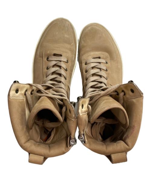 Fear Of God（フィア・オブ・ゴッド）FEAR OF GOD (フィア・オブ・ゴッド) CANAPA NABUK・MILITARY SNEAKER・ミリタリーハイカットスニーカー レザーブーツ ストリート モード ベージュ サイズ:SIZE 41(25.5cm~26cm)の古着・服飾アイテム
