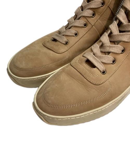 Fear Of God（フィア・オブ・ゴッド）FEAR OF GOD (フィア・オブ・ゴッド) CANAPA NABUK・MILITARY SNEAKER・ミリタリーハイカットスニーカー レザーブーツ ストリート モード ベージュ サイズ:SIZE 41(25.5cm~26cm)の古着・服飾アイテム