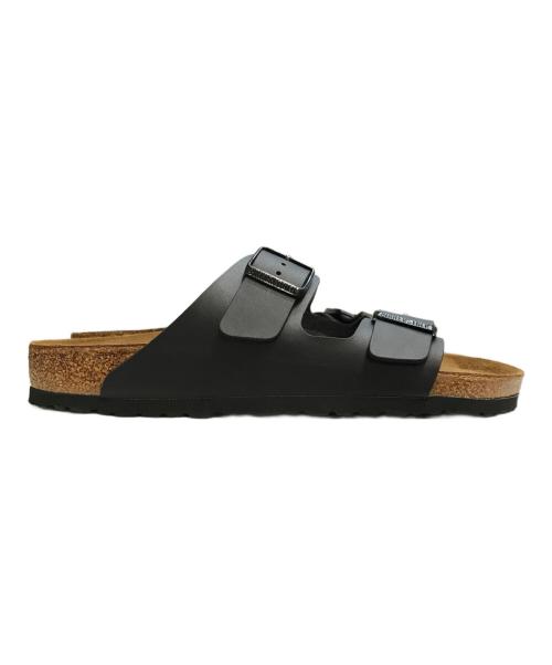 BIRKENSTOCK（ビルケンシュトック）BIRKENSTOCK (ビルケンシュトック) arizona レザー ベルトサンダル ブラック×ブラウン サイズ:28.5cmの古着・服飾アイテム