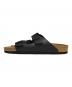 BIRKENSTOCK (ビルケンシュトック) arizona レザー ベルトサンダル ブラック×ブラウン サイズ:28.5cm：10000円