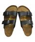 中古・古着 BIRKENSTOCK (ビルケンシュトック) arizona レザー ベルトサンダル ブラック×ブラウン サイズ:28.5cm：10000円