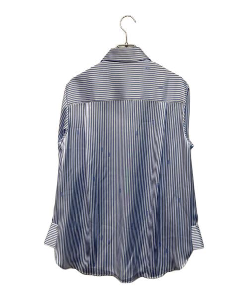 icB（アイシービー）icB (アイシービー) LONDONストライプシャツ ブルー サイズ:SIZE 4の古着・服飾アイテム