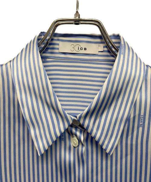 icB（アイシービー）icB (アイシービー) LONDONストライプシャツ ブルー サイズ:SIZE 4の古着・服飾アイテム