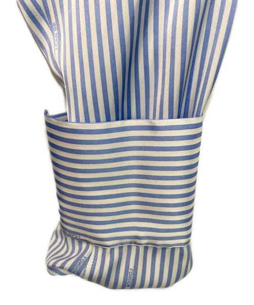 icB（アイシービー）icB (アイシービー) LONDONストライプシャツ ブルー サイズ:SIZE 4の古着・服飾アイテム