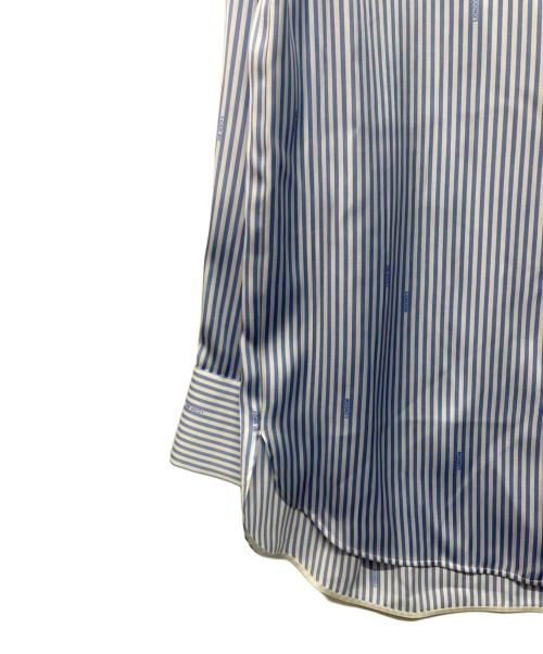 icB（アイシービー）icB (アイシービー) LONDONストライプシャツ ブルー サイズ:SIZE 4の古着・服飾アイテム