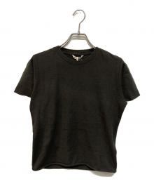 AURALEE（オーラリー）の古着「BRUSHED ORGANIC COTTON JERSEY TEE(ブラッシュド オーガニック コットン ジャージー ティー) 26SS ドメス 日本製」｜ブラック