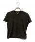 AURALEE（オーラリー）の古着「BRUSHED ORGANIC COTTON JERSEY TEE(ブラッシュド オーガニック コットン ジャージー ティー) 26SS ドメス 日本製」｜ブラック