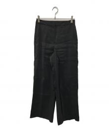 theory luxe（セオリーリュクス）の古着「ピンタックワイドレッグパンツ - Sora - D  26SS販売アイテムoby」｜ブラック