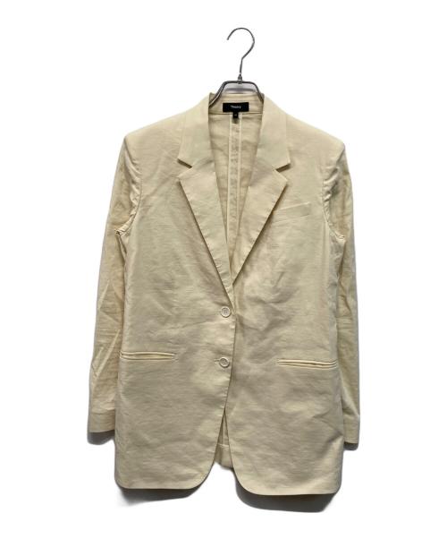 theory（セオリー）theory (セオリー) Good Crunch Wash Straight Blazer J(グッド クランチ ウォッシュ ストレート ブレザー ジェイ) アイボリー サイズ:SIZE 00の古着・服飾アイテム