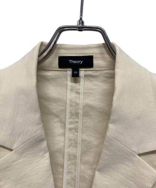 theory（セオリー）theory (セオリー) Good Crunch Wash Straight Blazer J(グッド クランチ ウォッシュ ストレート ブレザー ジェイ) アイボリー サイズ:SIZE 00の古着・服飾アイテム