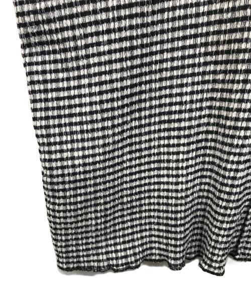 stussy（ステューシー）stussy (ステューシー) CRINKLED CHECK SS SHIRT(クリンクル チェック エスエス シャツ) ブラック×ホワイト サイズ:Sの古着・服飾アイテム