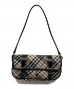 BURBERRY BLUE LABELバーバリー ブルー レーベル）の古着「2WAYノヴァチェックサッチェルバッグ」｜ベージュ×ブラック
