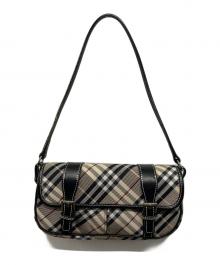 BURBERRY BLUE LABEL（バーバリー ブルー レーベル）の古着「2WAYノヴァチェックサッチェルバッグ」｜ベージュ×ブラック