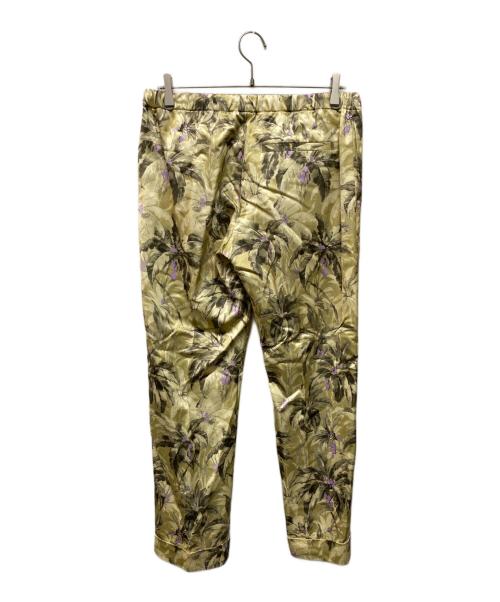 DRIES VAN NOTEN（ドリスヴァンノッテン）DRIES VAN NOTEN (ドリスヴァンノッテン) フラワーサテンパンツ イエロー サイズ:48の古着・服飾アイテム