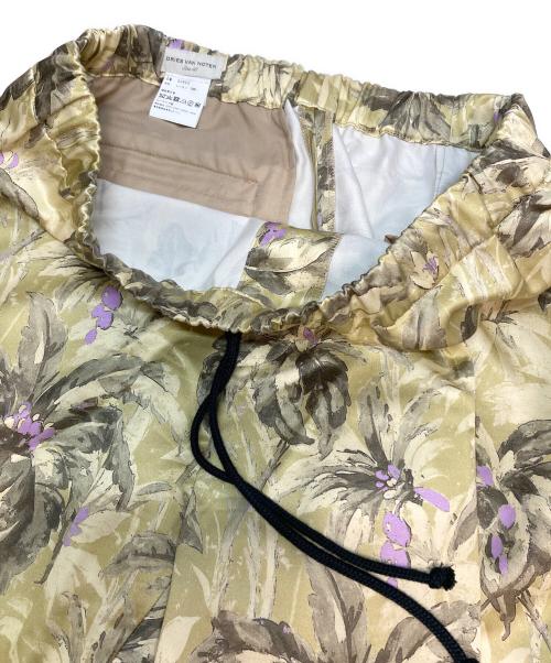 DRIES VAN NOTEN（ドリスヴァンノッテン）DRIES VAN NOTEN (ドリスヴァンノッテン) フラワーサテンパンツ イエロー サイズ:48の古着・服飾アイテム