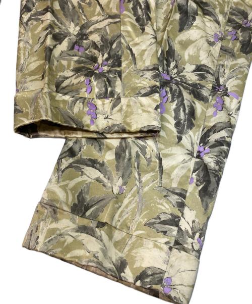 DRIES VAN NOTEN（ドリスヴァンノッテン）DRIES VAN NOTEN (ドリスヴァンノッテン) フラワーサテンパンツ イエロー サイズ:48の古着・服飾アイテム